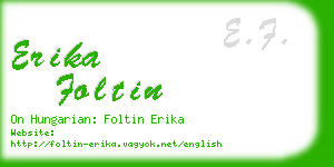 erika foltin business card